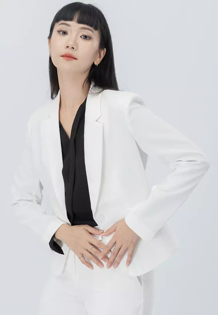 Blazer Open Button With Long Sleeve