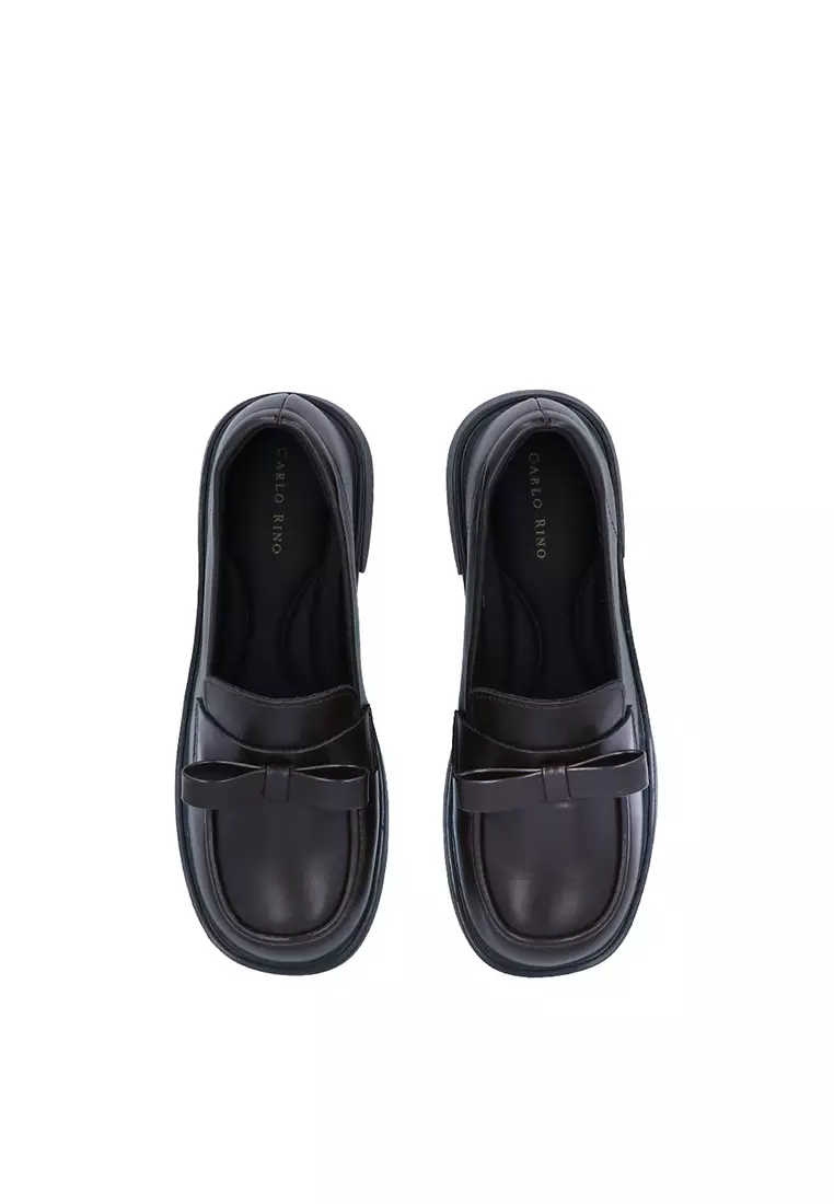 Dark Brown Vienna Bow Loafers