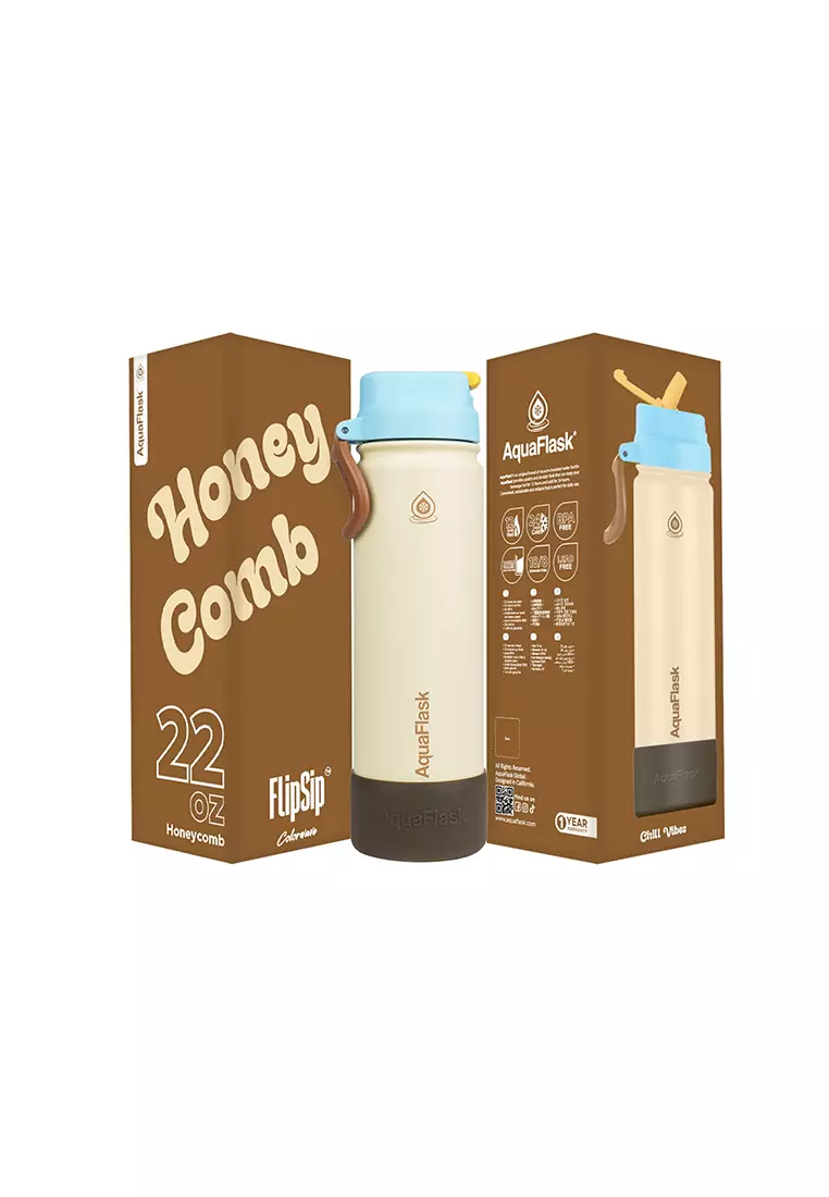 22oz Honey Comb Colorwave Flip Sip Lid Collection