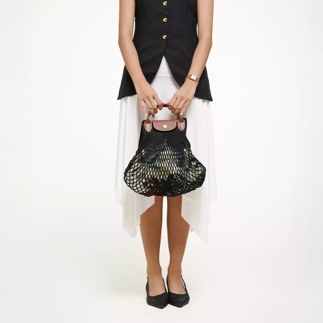 Le Pliage Filet Mesh Bag L - Black