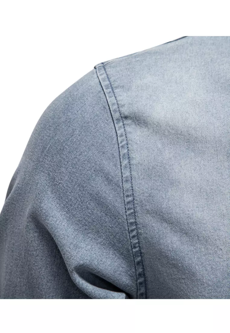 Slim Long Sleeve Denim Shirt AX6036