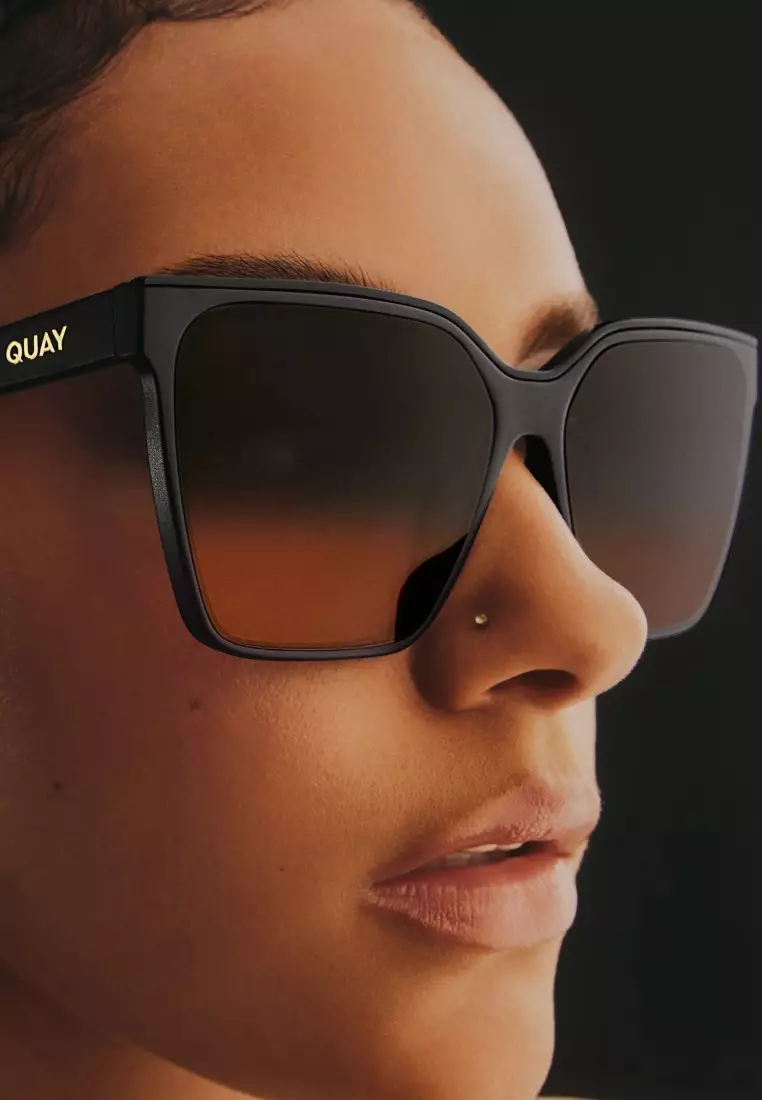 Level Up Sunglasses - Matte Black/Black Fade To Coral