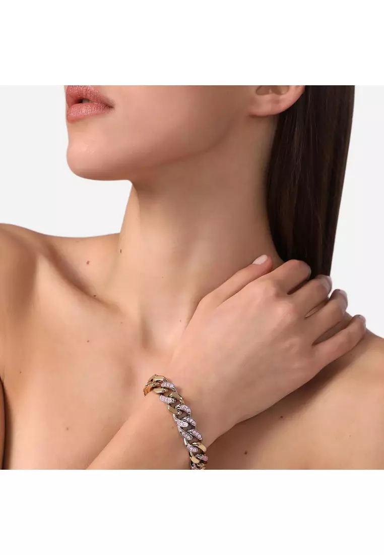 Chiara Ferragni Chain 170+25mm Women's Pink Stone Bracelets J19AUW51