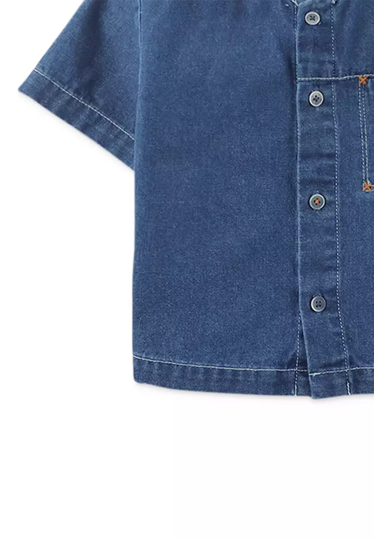 Baby Romeo Button-Down Shirt With Sailor Collar