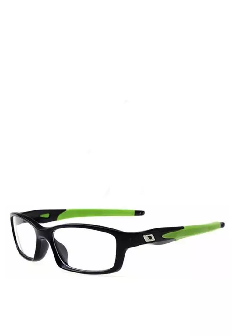 Mackenzie Frame Kacamata Unisex Titanium Style Clear Lens Material Plastik ORIGINAL - Black Green