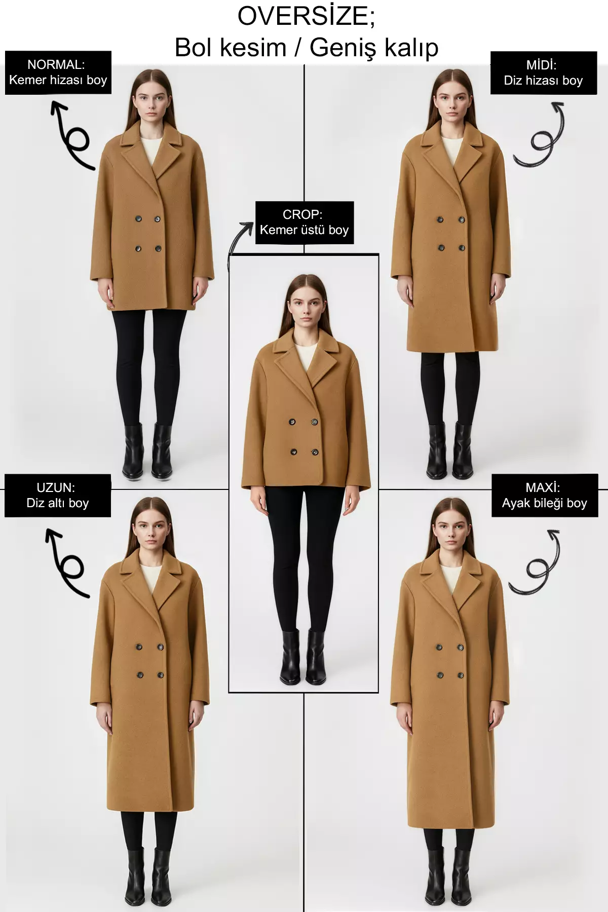 Brown Double-Sided Fur Mono Closure Oversize Long Suede Coat