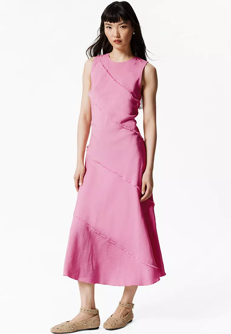 Sleeveless A-Line Midi Dress