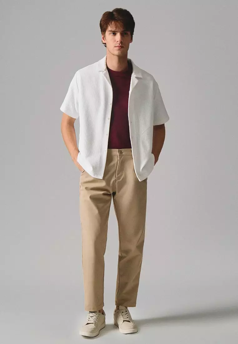 Slim Fit Canvas Trousers