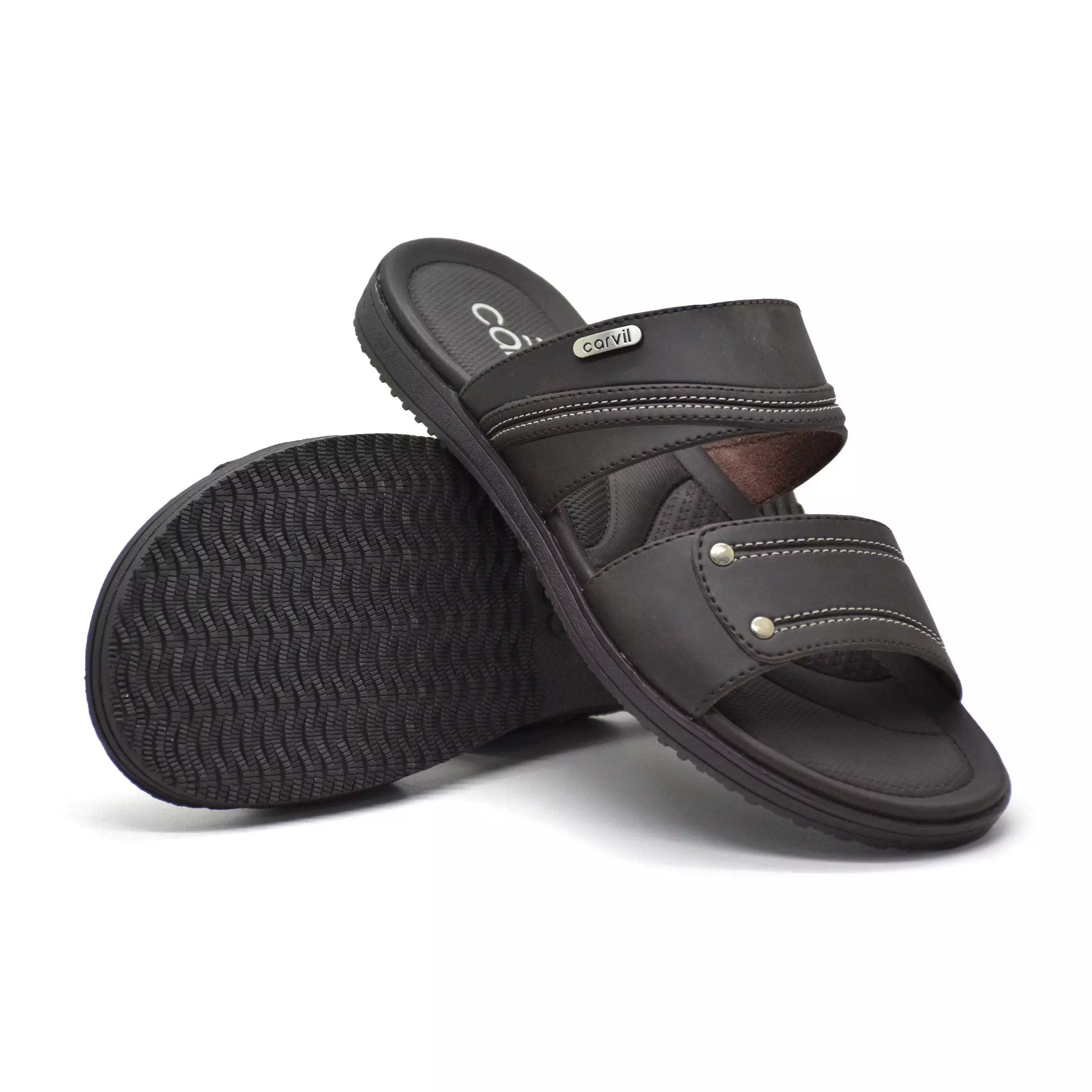 Carvil Sandal Pria Vicenza-02 M Dark Brown