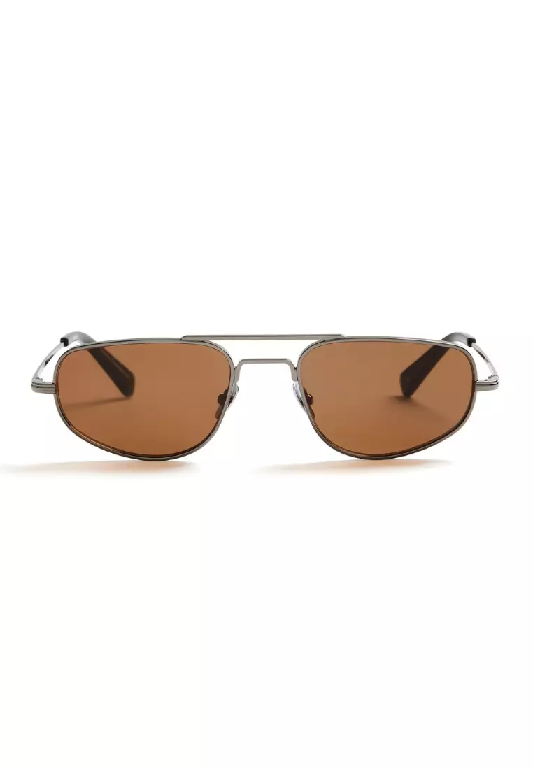 Sonnenbrille Yacht Rock Dark Silver Black  Brown