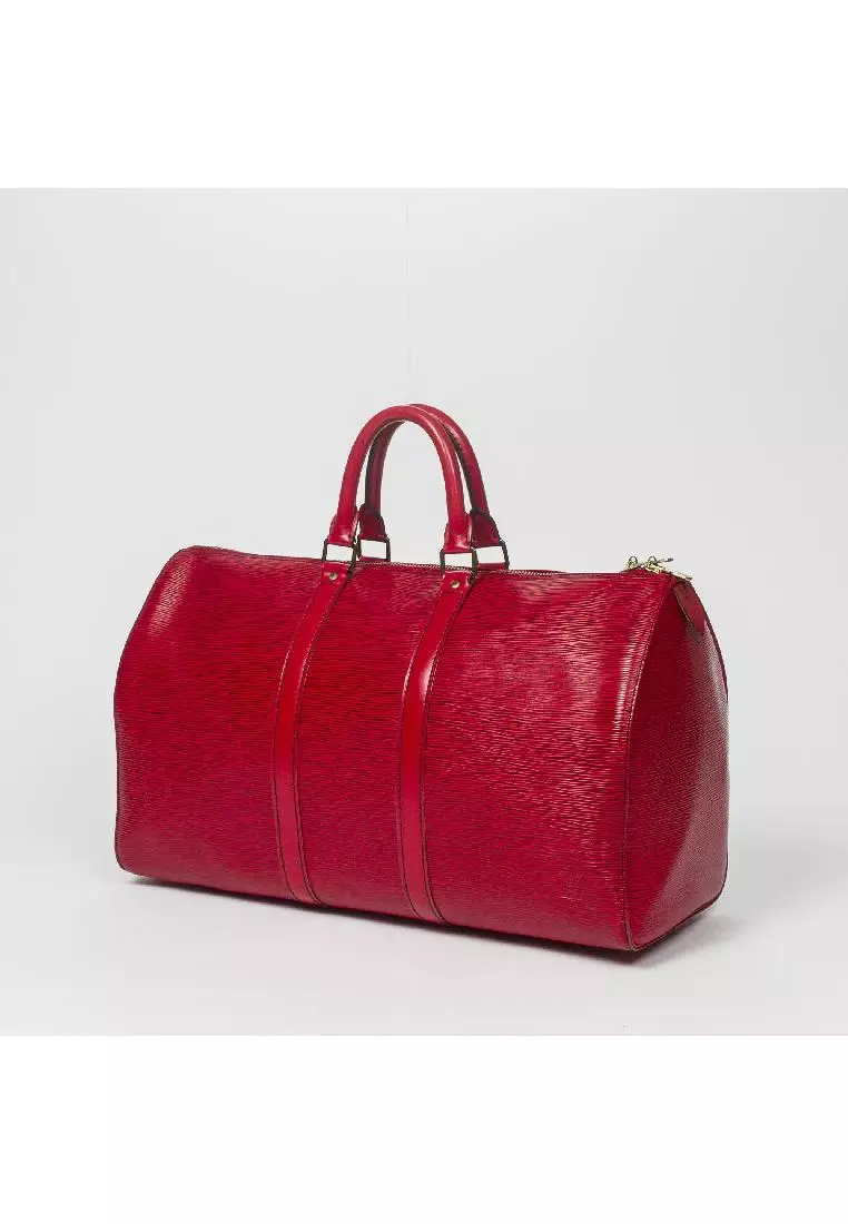 Buy Louis Vuitton Pre loved Keepall Black Stitching 45 2023 Online