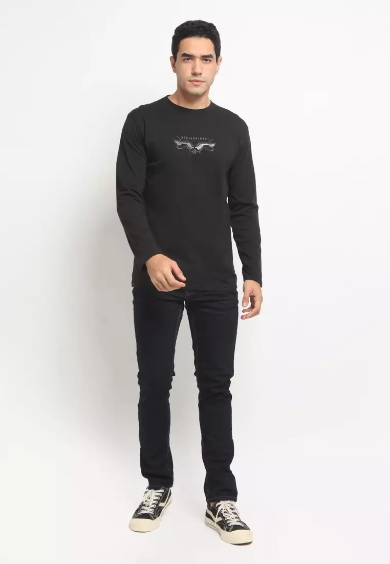 XTRAORDINARY (XO) T-Shirt Cotton Combed Lengan Panjang Pria 2073290053