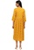 BIBA yellow BIBA Mustard Round Neck 3/4Th Sleeves Flared Dress 36276AA37560D5GS_4