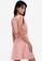 ZALORA BASICS pink Rib Shoulder Pad Fit & Flare Dress 92515AAE5386ADGS_2