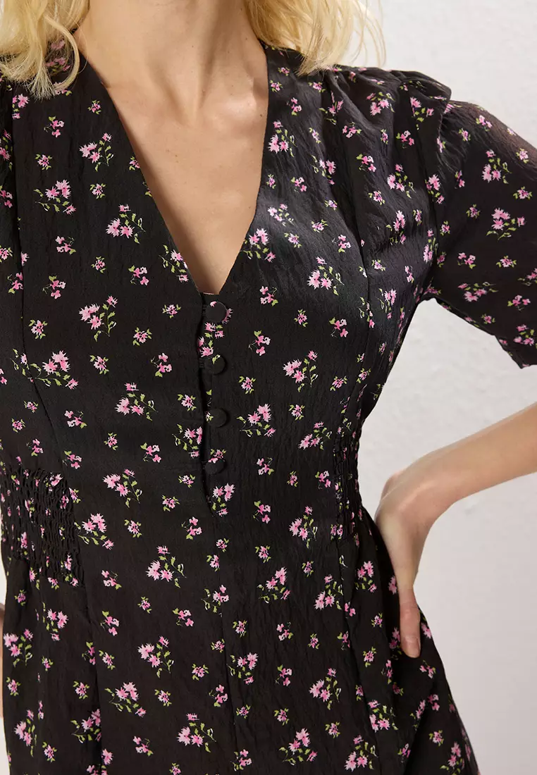 Floral Midi Woven Dress