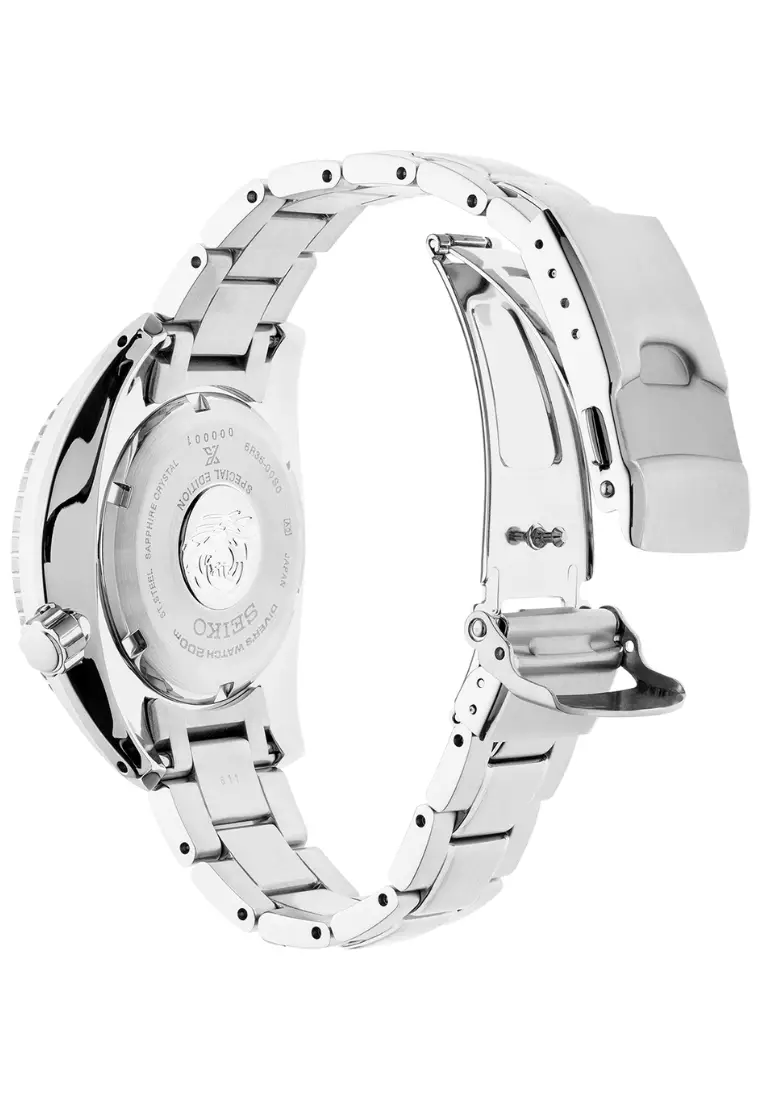 Seiko Prospex Sumo PADI 版潛水員 200 公尺黑色錶盤不鏽鋼錶帶自動錶 SPB181J1