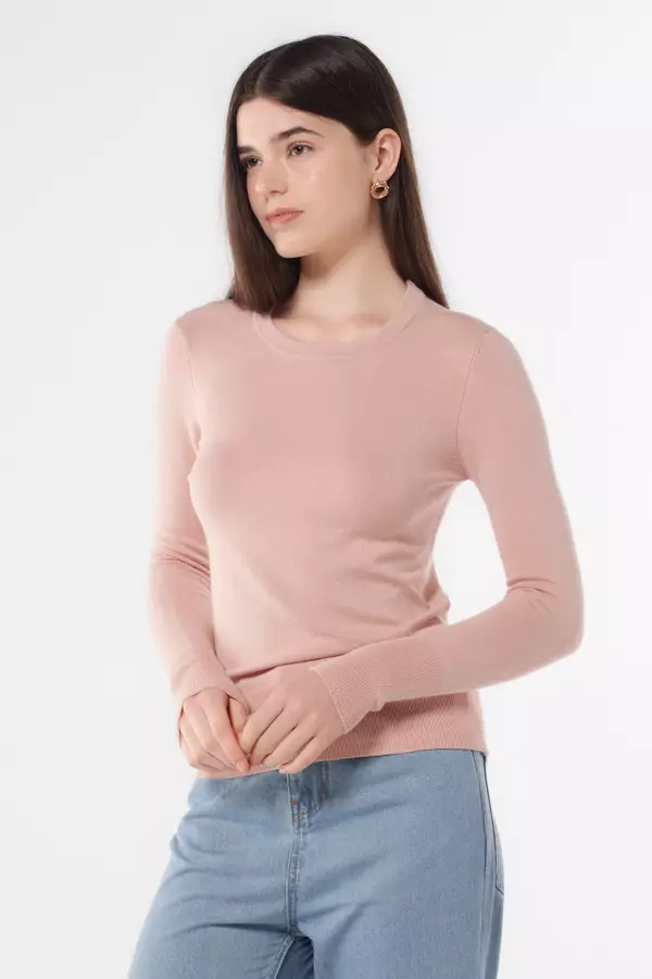 MINIMAL - Lamiere - Sweater Slim Fit - Pink Colour Pink