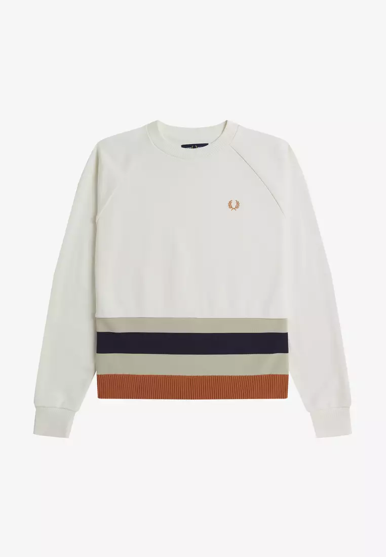 Buy Fred Perry Fred Perry G3144 Knitted Trim Sweatshirt (Snow