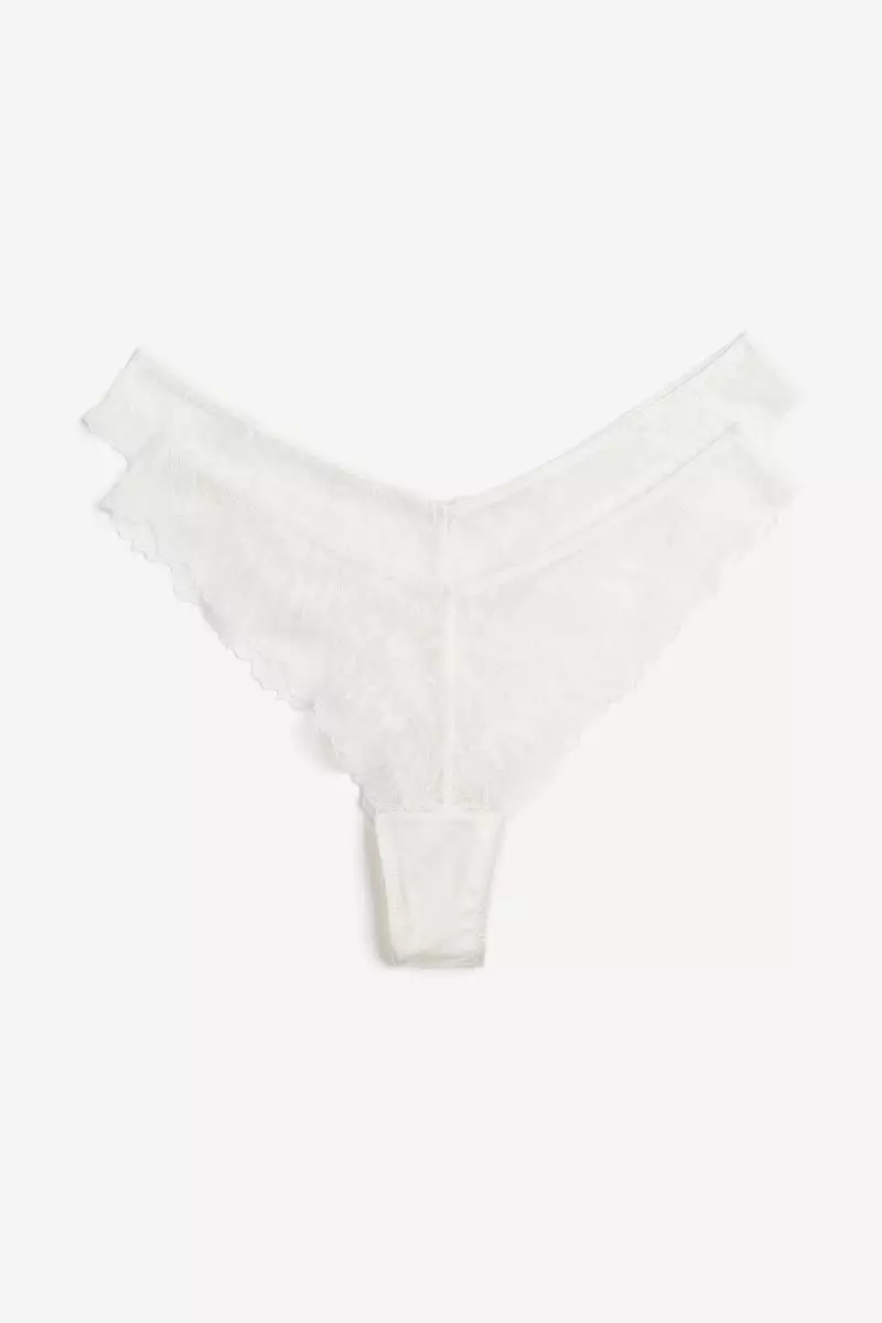 Buy Handm 2 Pack Lace Brazilian Briefs Online Zalora Malaysia