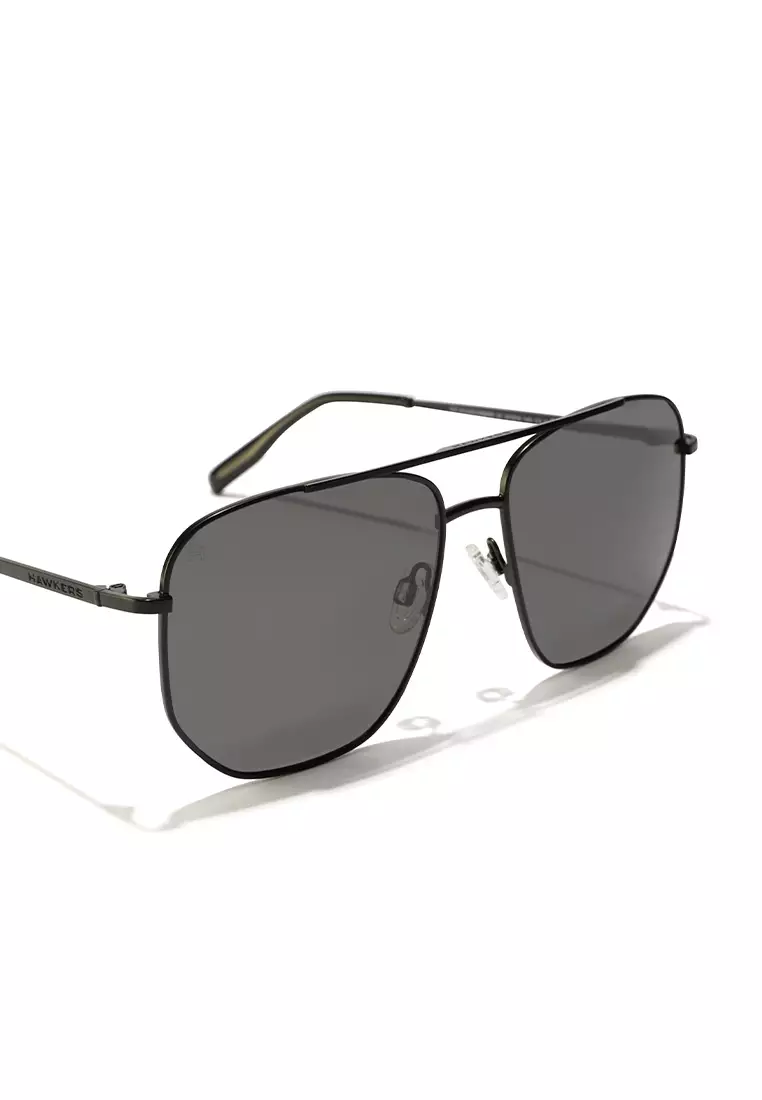 HAWKERS POLARIZED Black Dark CAD Sunglasses for Men and Women, Unisex. UV400 Protection. Official Product designed in Spain