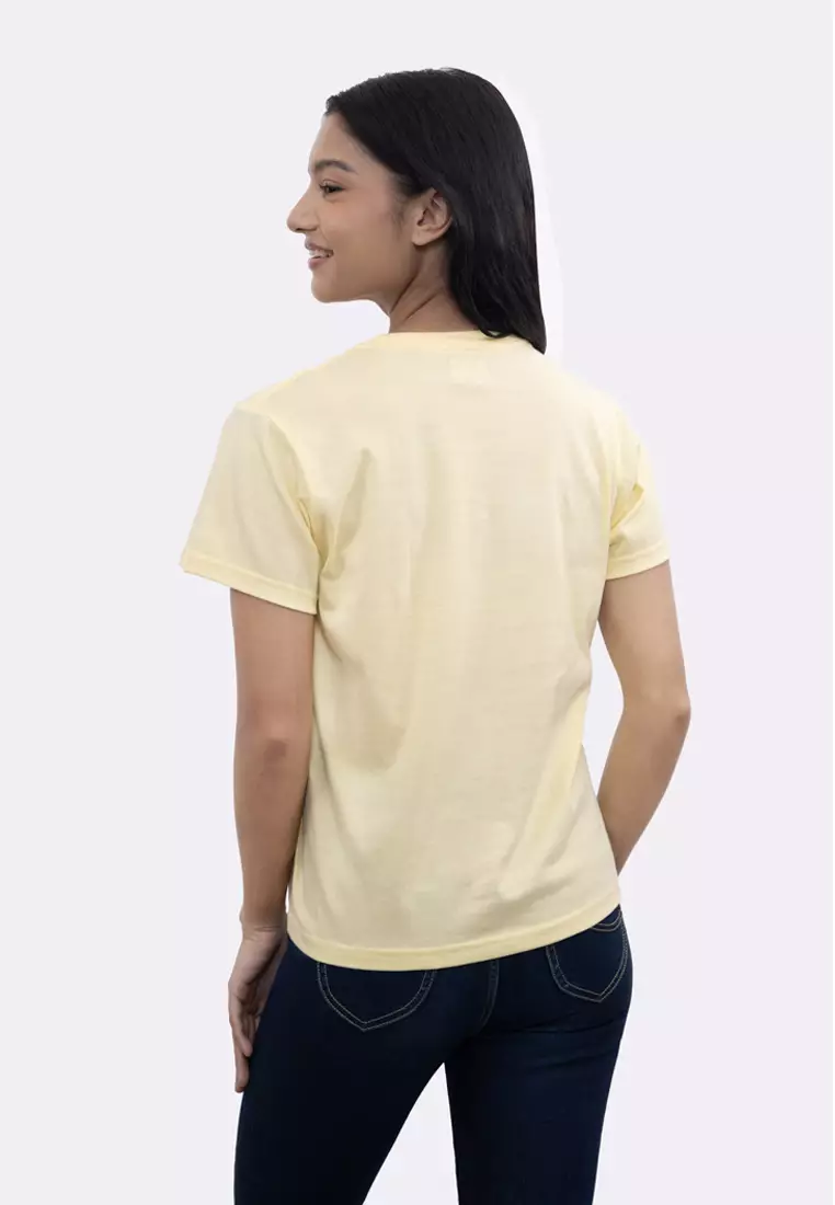 Ladies Yellow Round Neck T-Shirt
