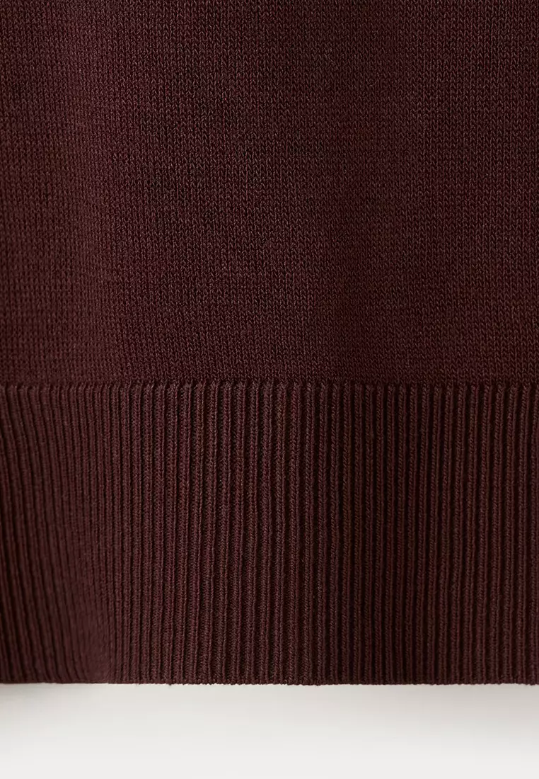 V-Neck with Contrasting Trim Sweater