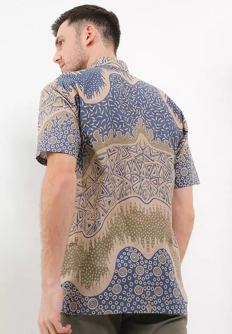 Piramid Kemeja Batik Premium Pria Casual Modern Lengan Pendek