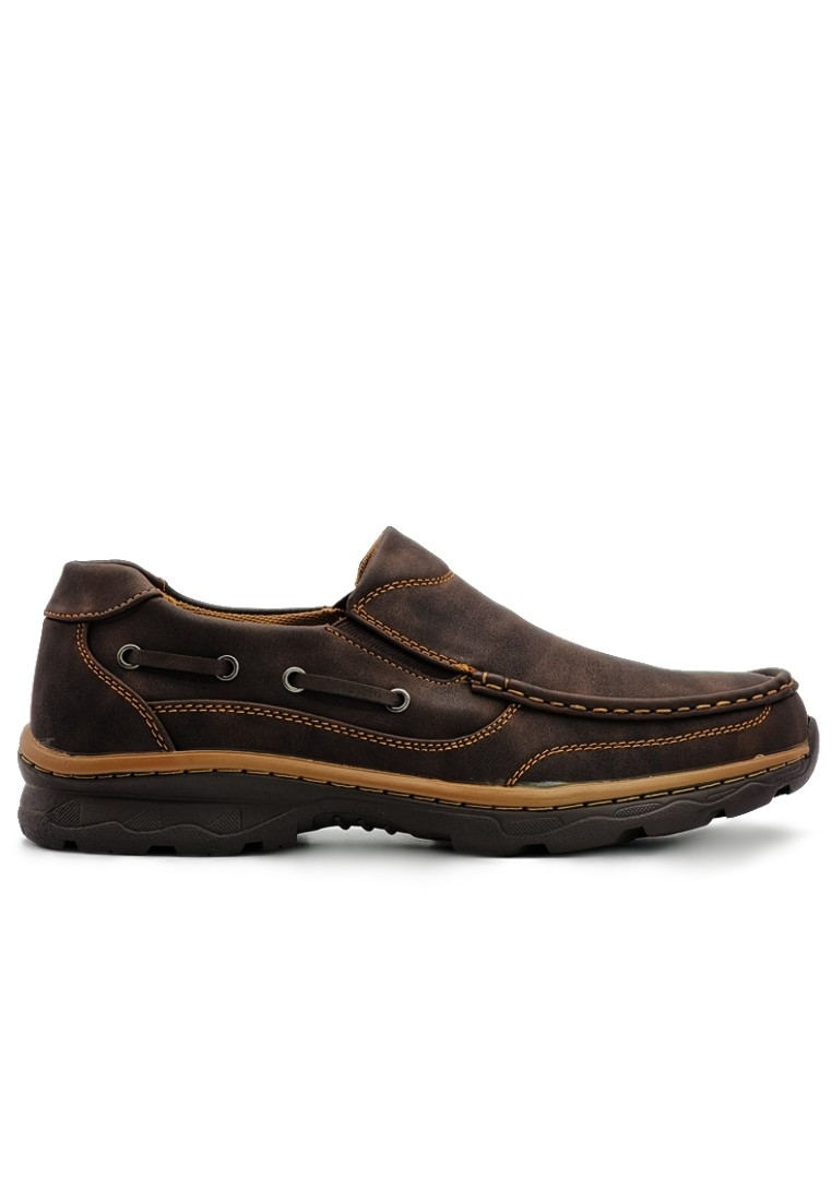 POLO HILL Men Laceless Slip On Boat Shoes