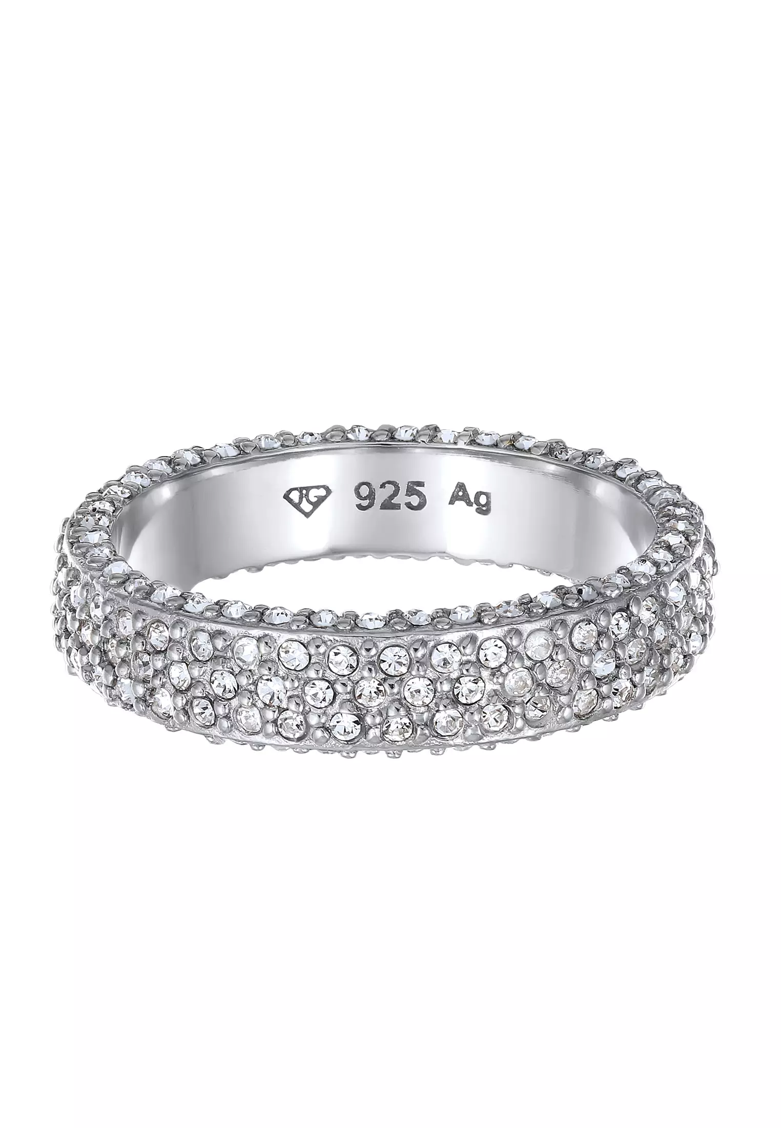 Buy ELLI GERMANY Swarovski® Crystal Eternity Band Ring – 925 Silver ...