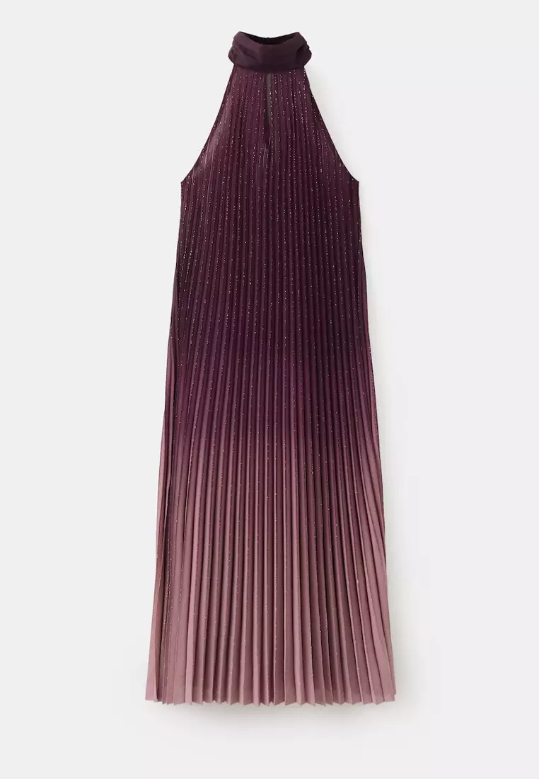Mango Pleated Halter Neck Dress 2026 | Buy Mango Online | ZALORA Hong Kong