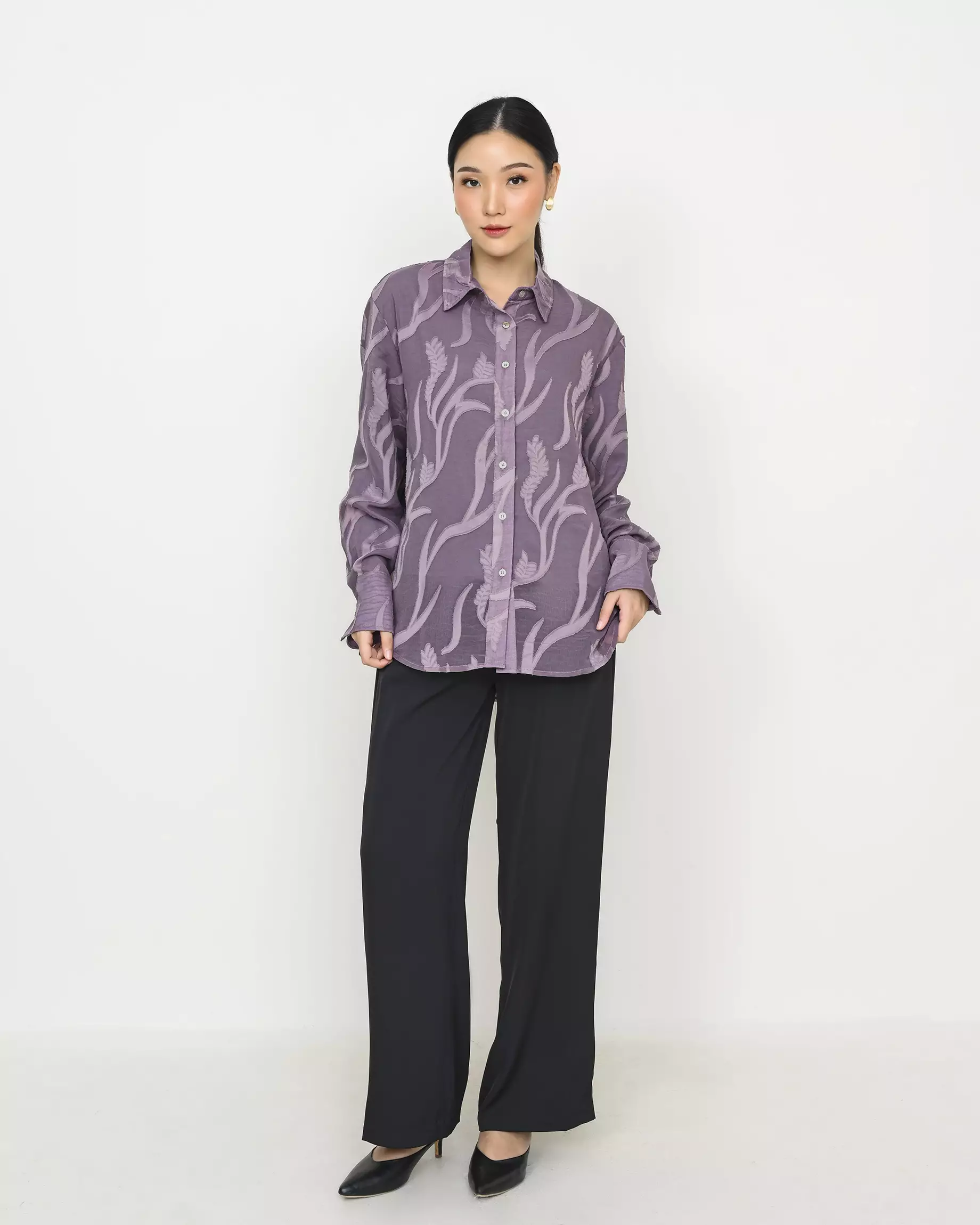 Geulis.id OLIVIA SHIRT - Purple