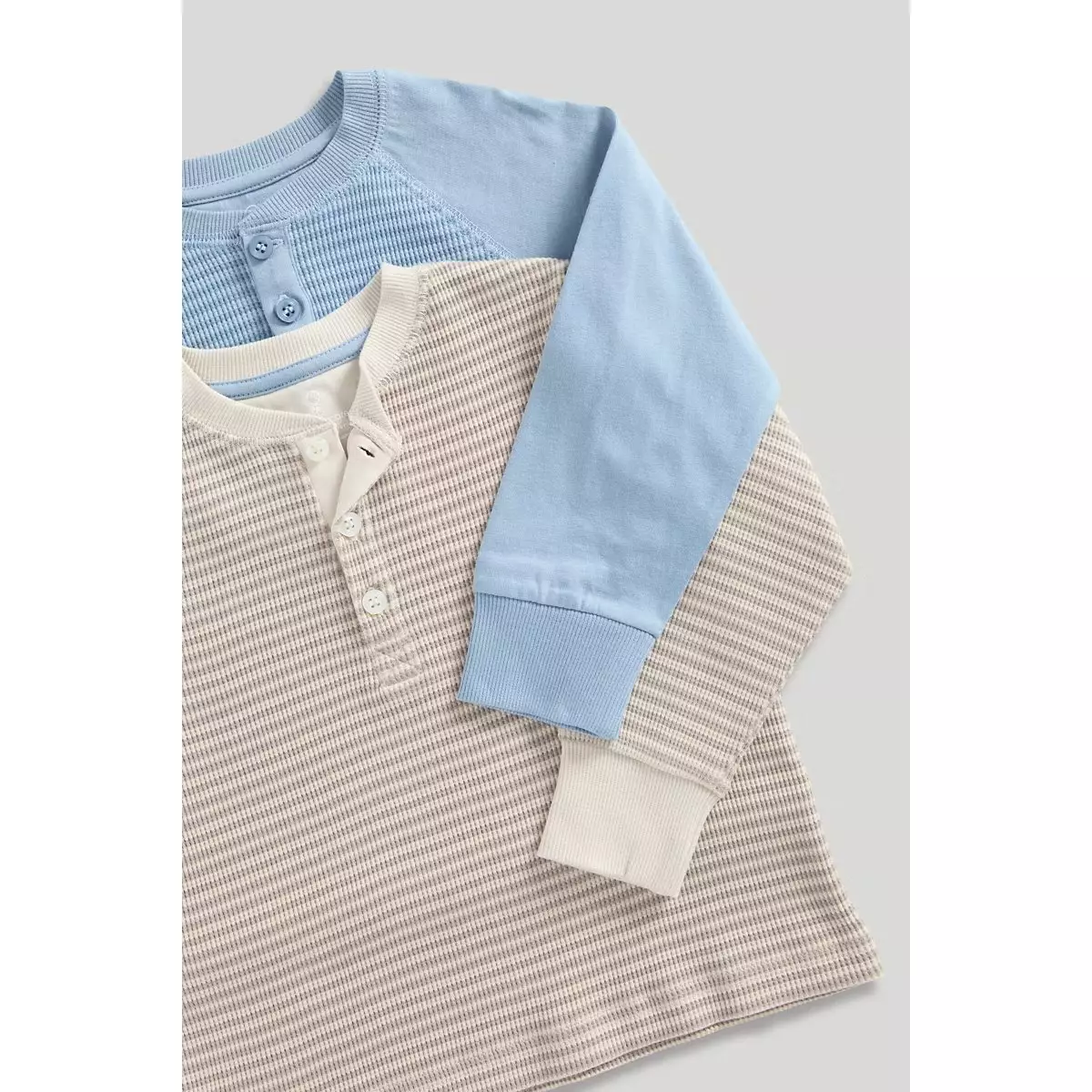 Mothercare Striped Waffle Pyjamas - 2 Pack - Piyama Anak Laki-laki (Hijau)