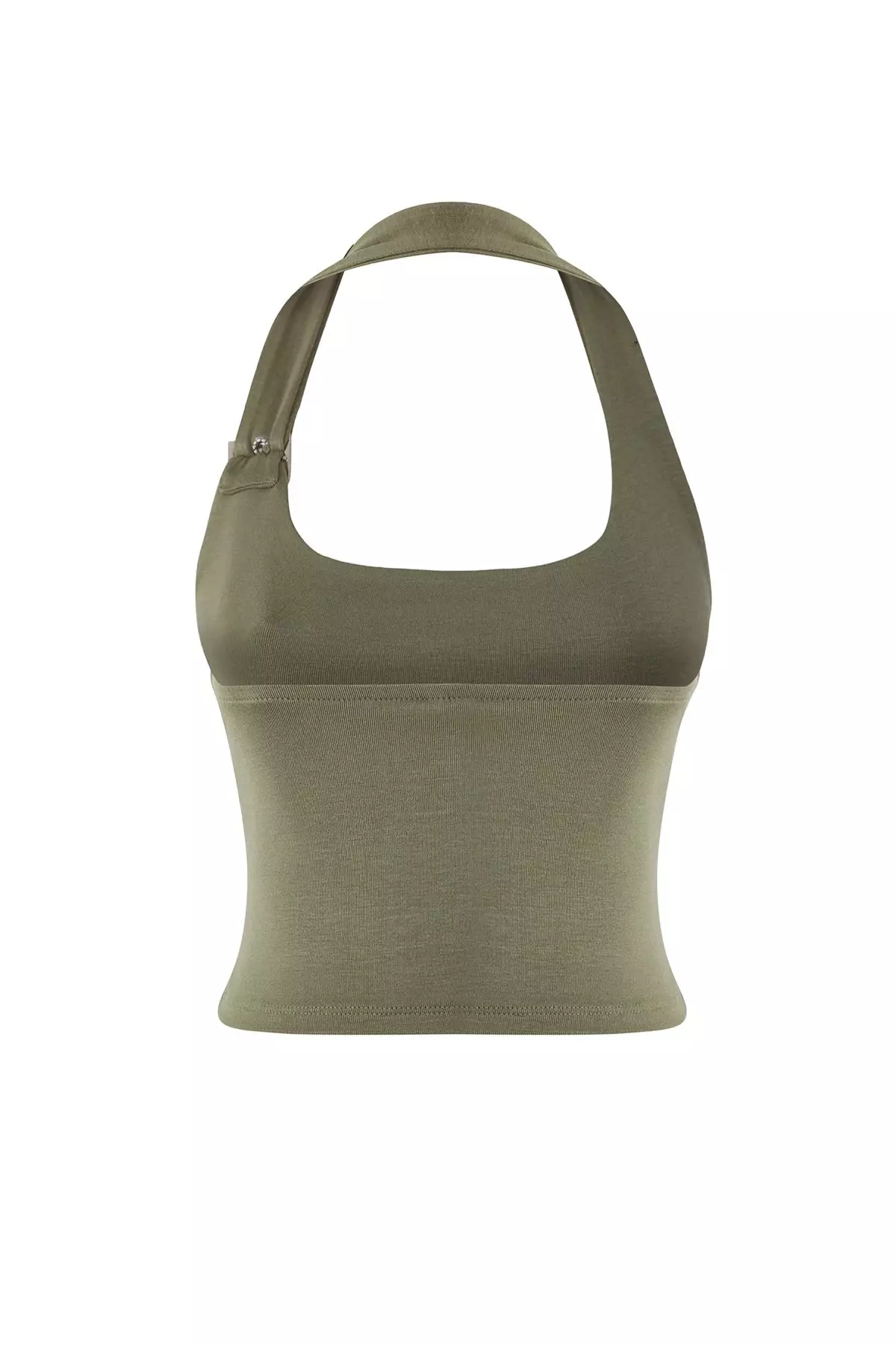 Khaki Neck Tie Belt Detailed Slim Knitted Blouse TWOSS24BZ00580 Knitted Blouse TWOSS24BZ00580