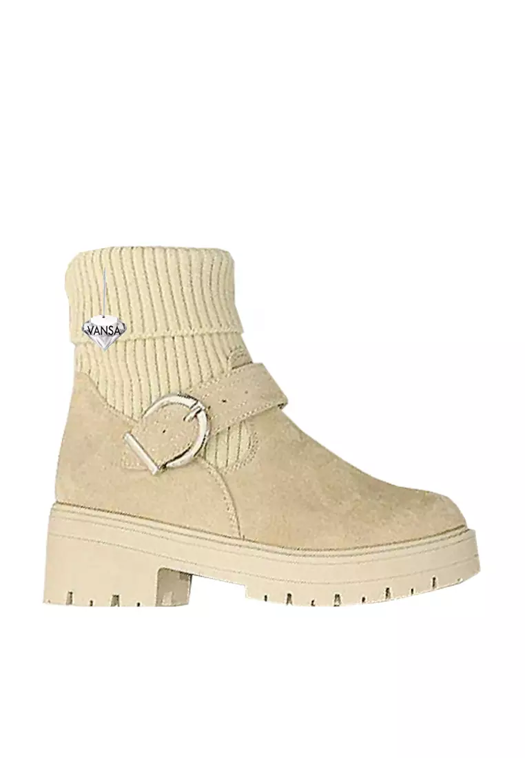 Discount on Twenty Eight Shoes  shoes - SKU: VANSA Fashionable Stretch-Knit Platform Boots VSW-B-1622