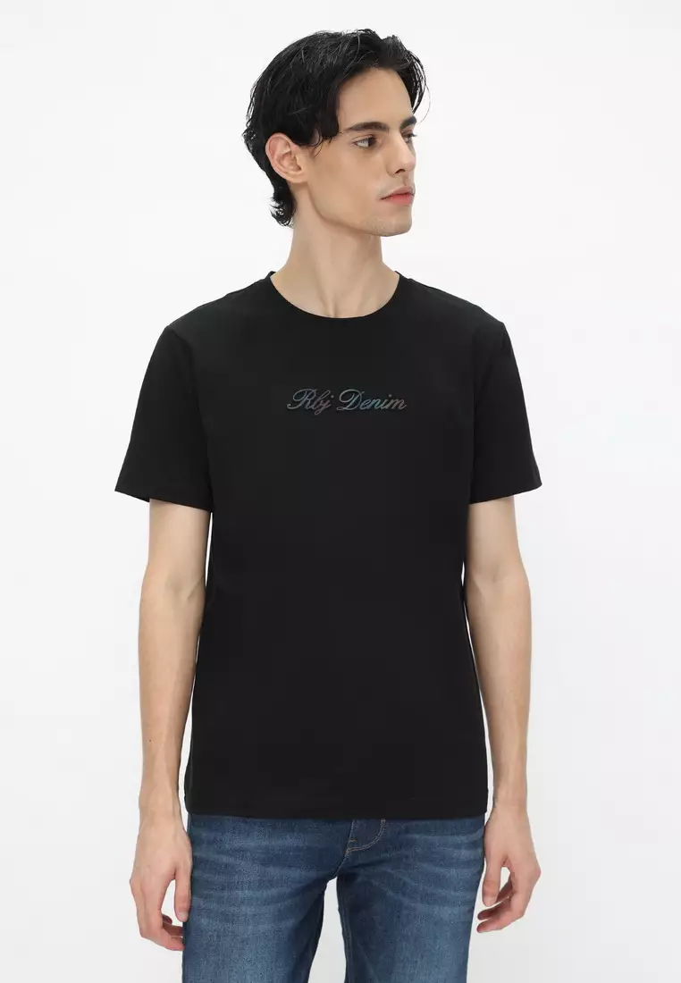 RBJ T-Shirt Cotton Spandex Emboss Pria 2482370761