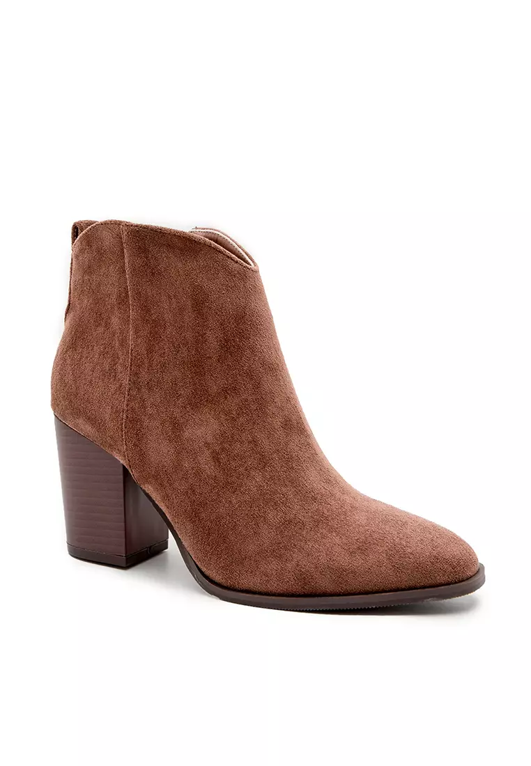 8CM Suede Fabric Ankle Boots WTY4051-13