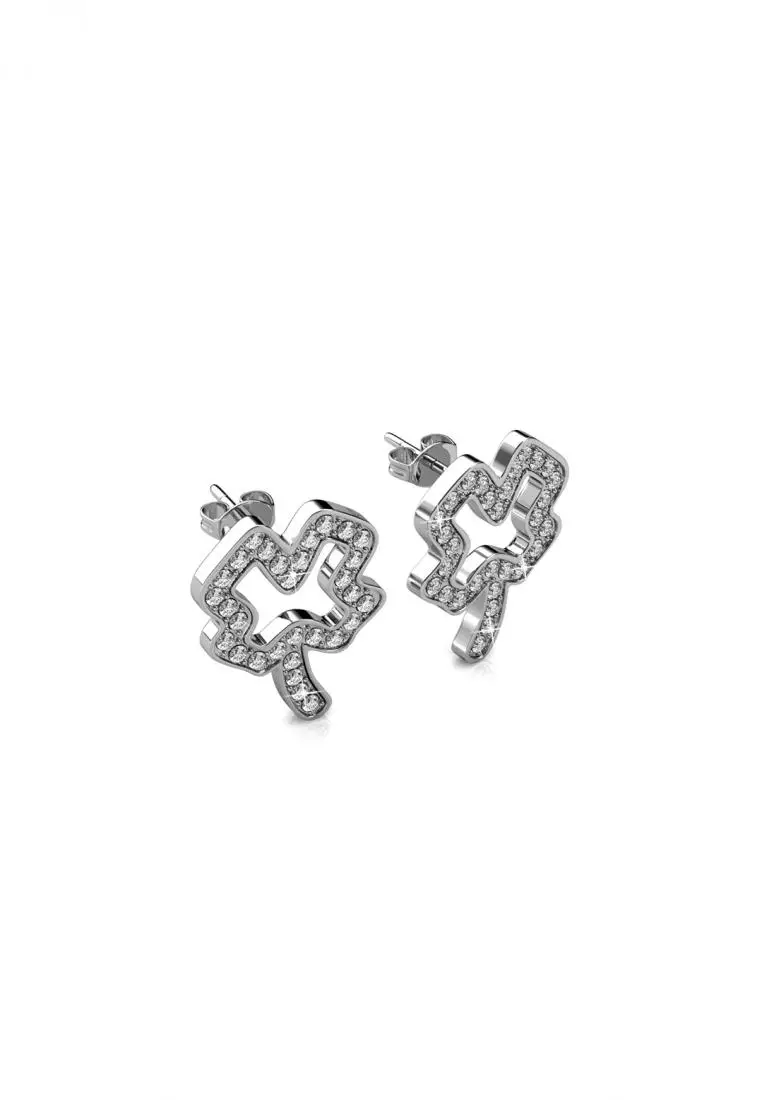 Shamrock Earring - Anting Crystal Swarovski® By Her Jewellery