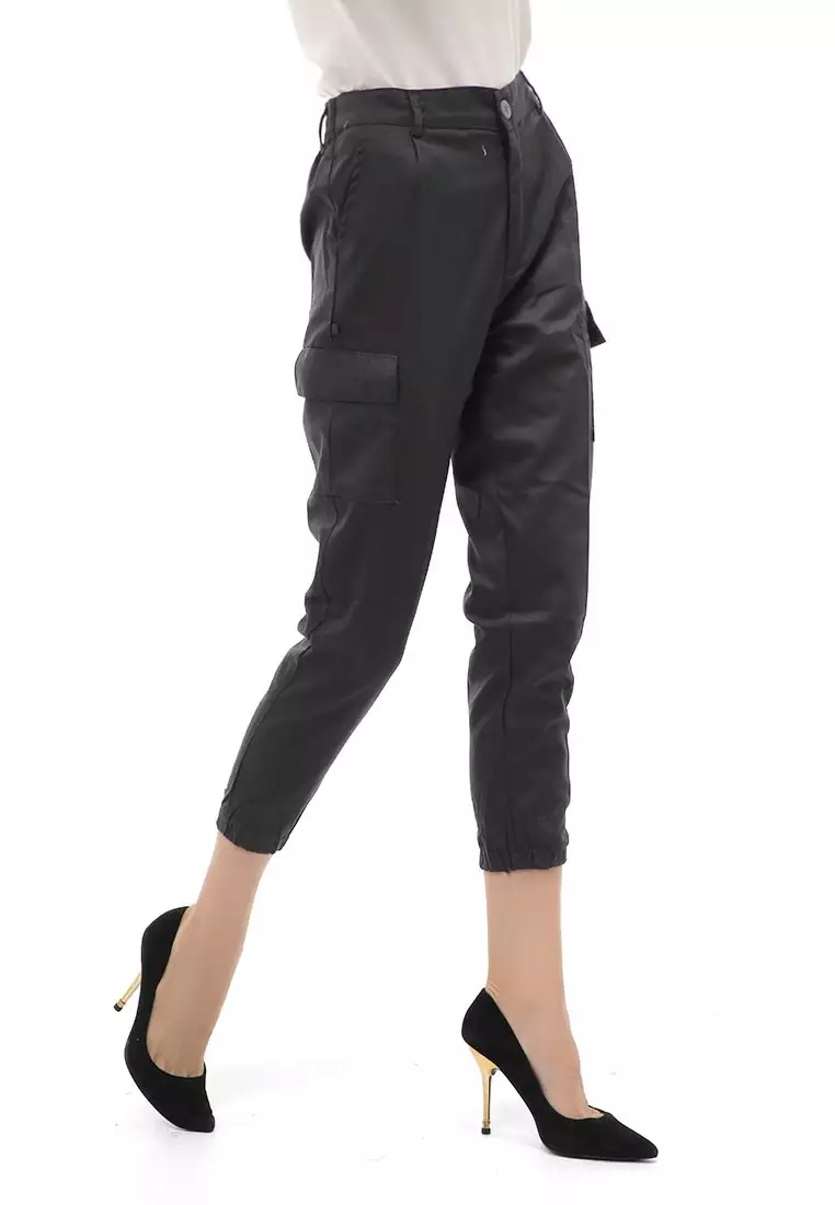 Jourel Jogger Pants Kasual Wanita Material Cotton ORIGINAL - Gray