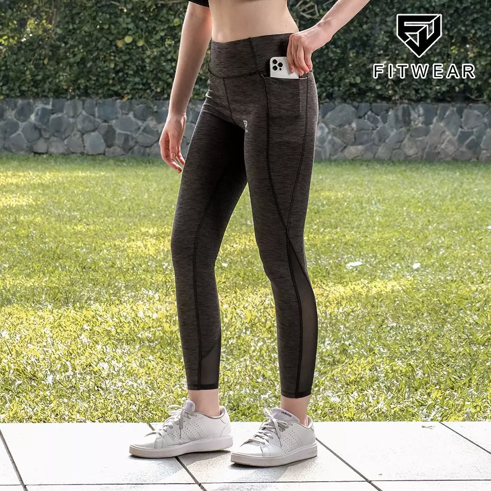 Fitwear - Monic Pocket Mesh Sport Legging - Grey