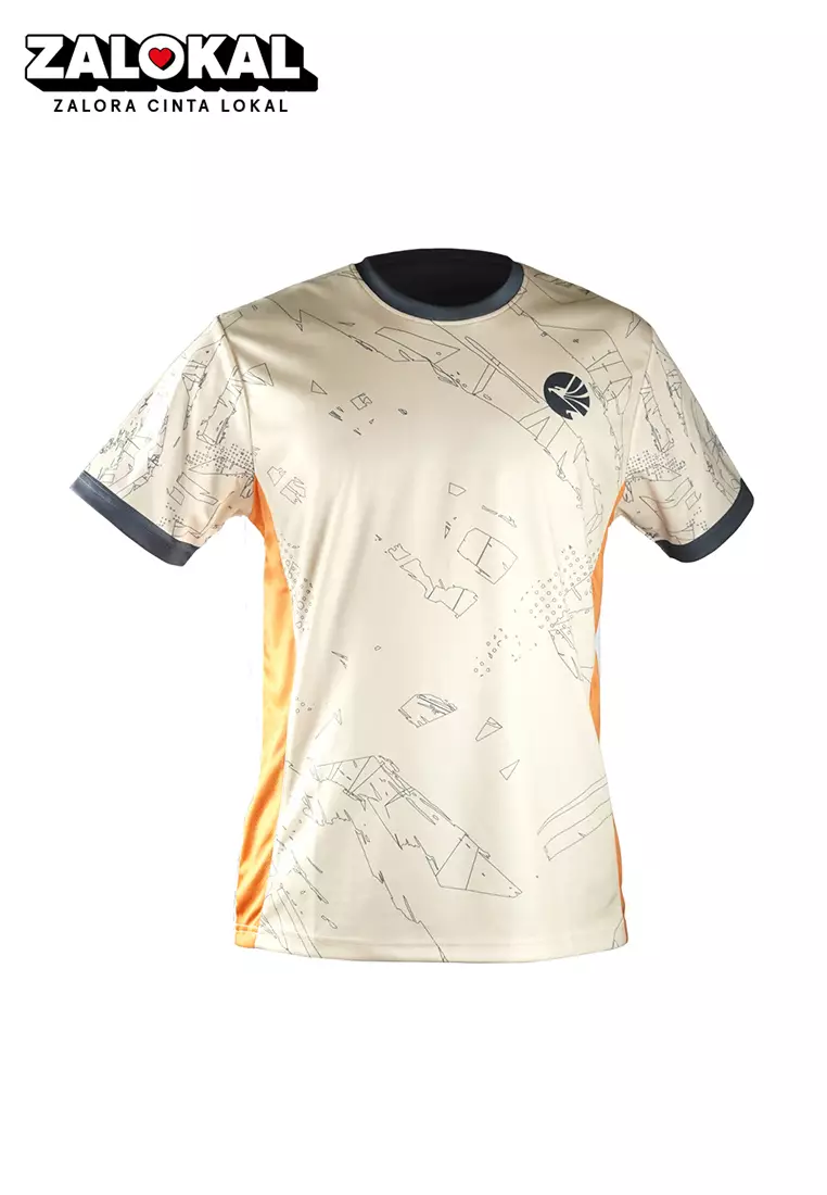 Eagle T-Shirt Badminton Blast - COKLAT MUDA/ORANYE