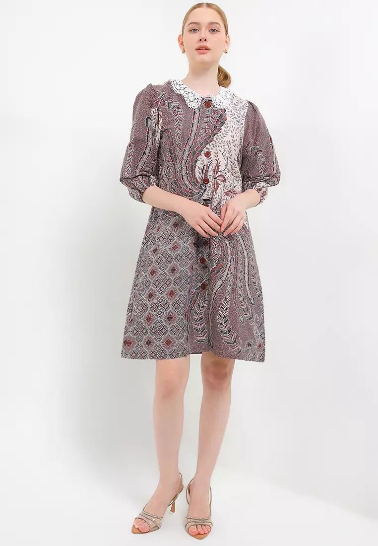 Arcelia Dress Batik Katun Wanita