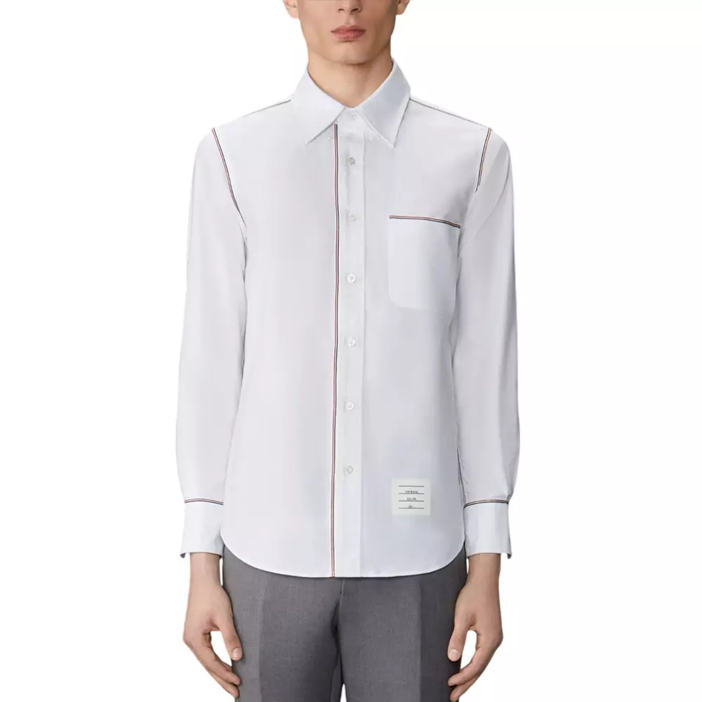 [12.12 Dealcember] RWB Trim Longsleeves Shirt White