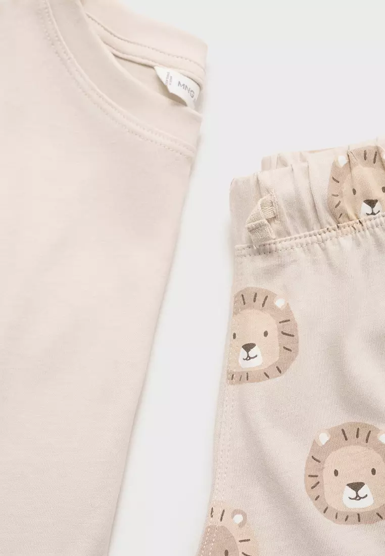 Animal-Print Pyjama Set