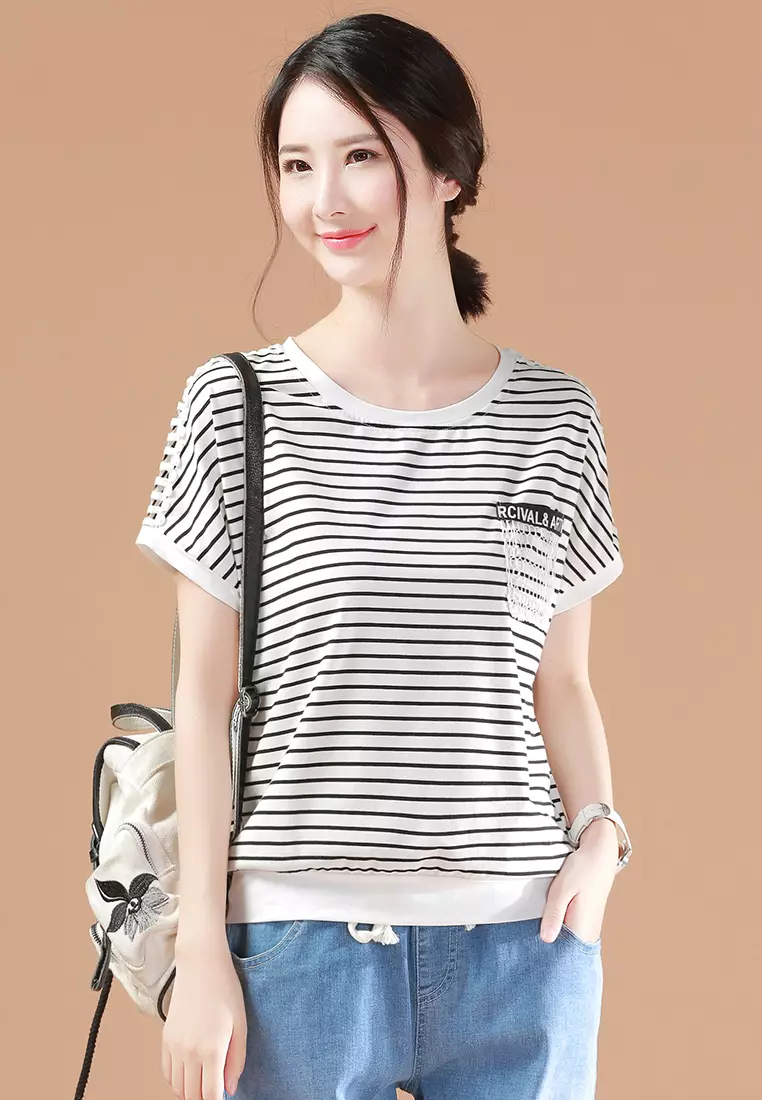 Striped t shop shirt for girls