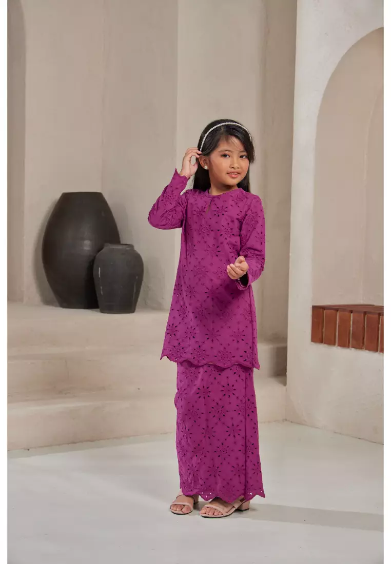 Kurung Moden Sulaman Kasih Evelyn For Kids