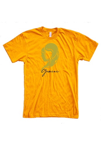 MRL Prints yellow Zodiac Sign Gemini T-Shirt Customized 3890AAA63771FEGS_1