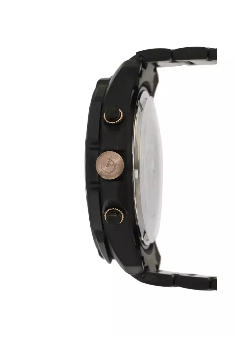 Alexandre Christie Jam Tangan Pria - Black Rosegold - Stainless Steel - 6606 MCBGBBA