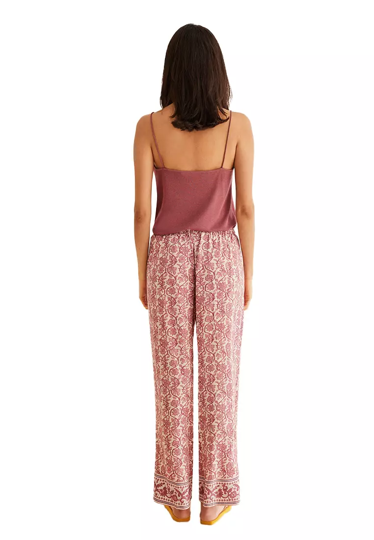 Boho Print Viscose Pants