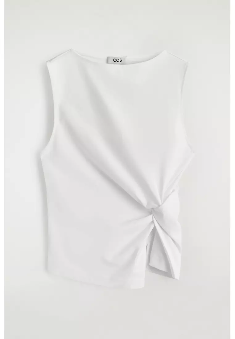 TWIST-DETAIL JERSEY TOP