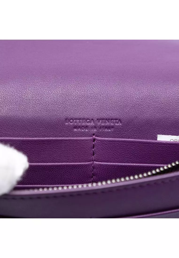 Pre-Loved Bottega Veneta Nappa Intrecciato Wallet On Chain